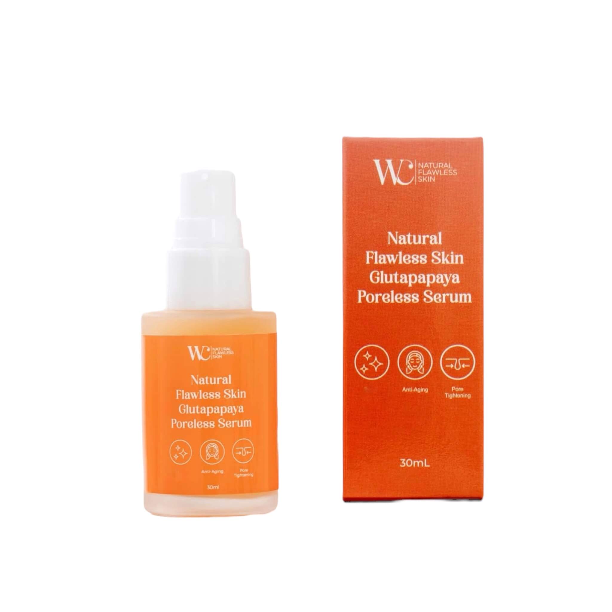 WC SKIN Natural Flawless Skin Glutapapaya Poreless Serum 30ml for enhancing skin glow