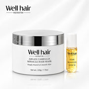 Well Hair Keratin Argan Camellia Miracle Hair Mask Serum Set keratin infused hair care formula