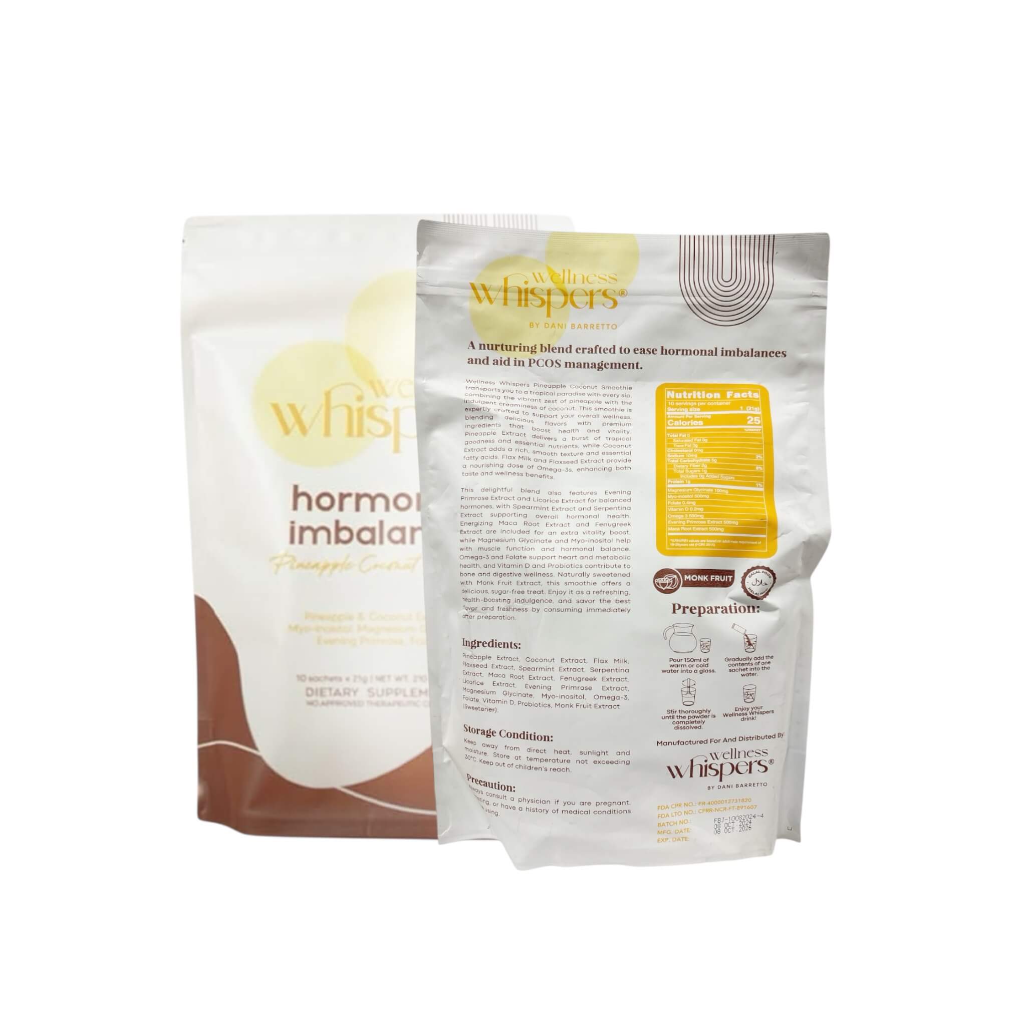 Wellness Whispers Hormonal Imbalance Powdered Drinks provides nutritional support