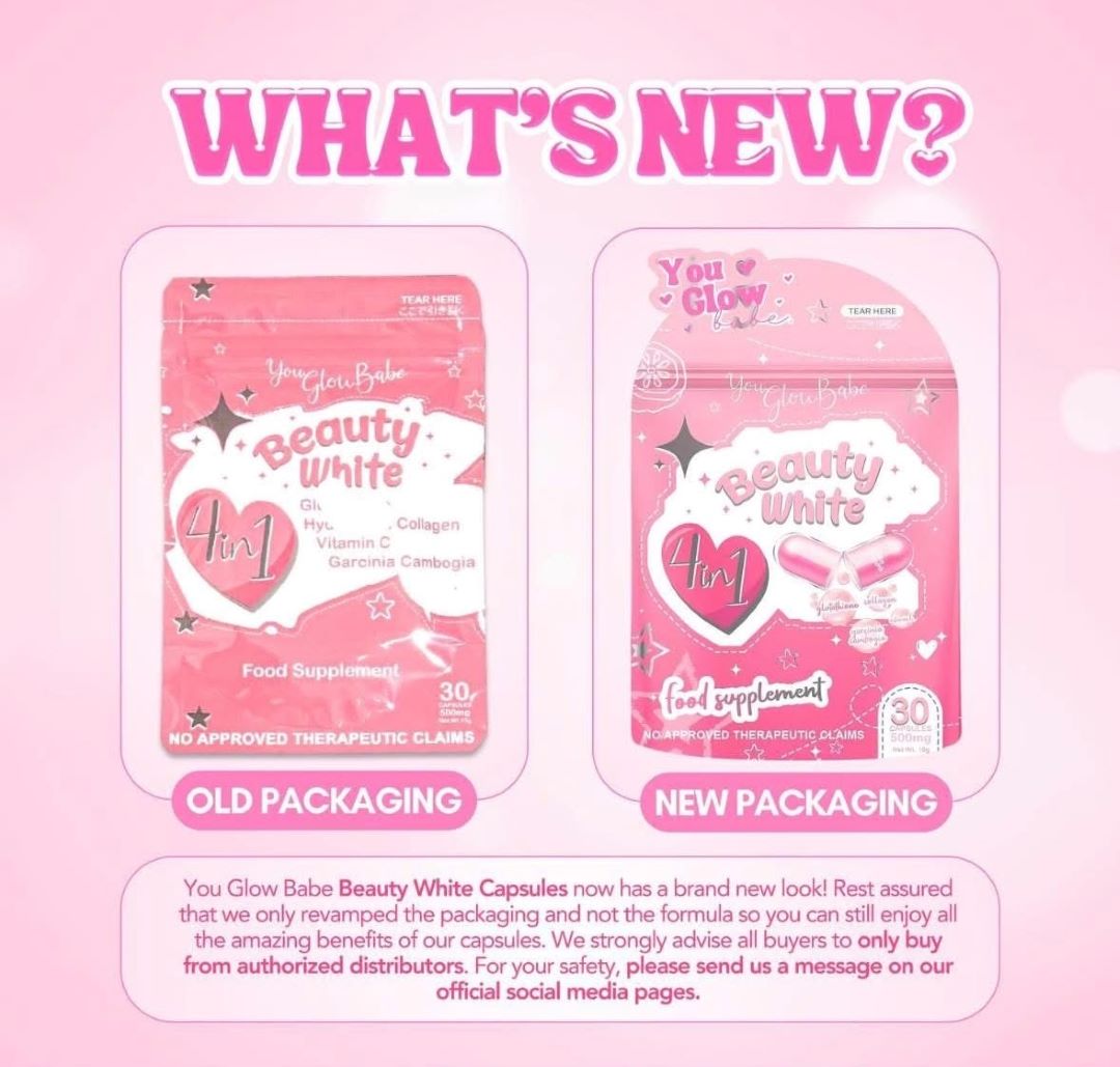 You Glow Babe BEAUTY WHITE 4 in 1 Glutathione Capsules, Japan Formula D Nelson Enterprises You Glow Babe BEAUTY WHITE 4 in 1 Glutathione Capsules, Japan Formula D Nelson Enterprises