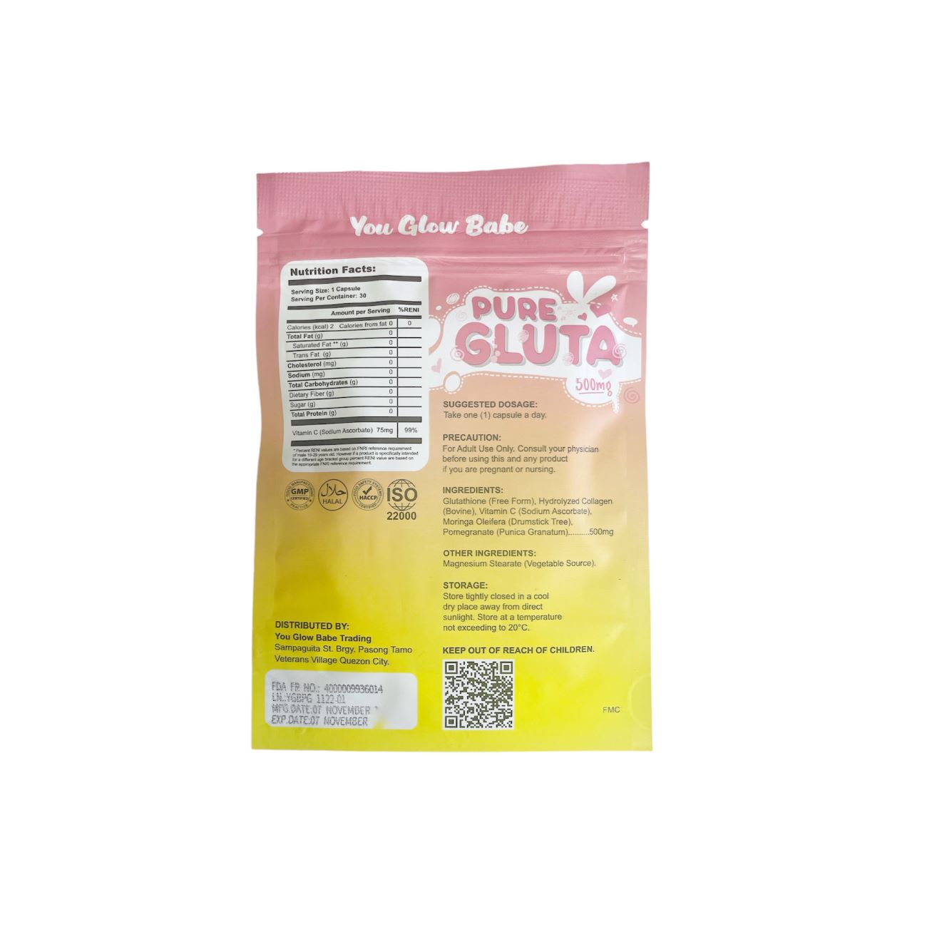 You Glow Babe Pure Gluta 500mg