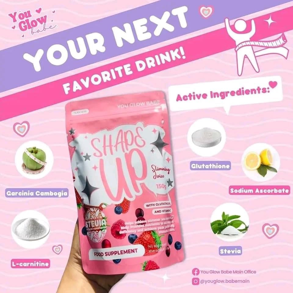 You Glow Babe SHAPE UP Juice SHEPU APPU, 10 Sachets x 15g