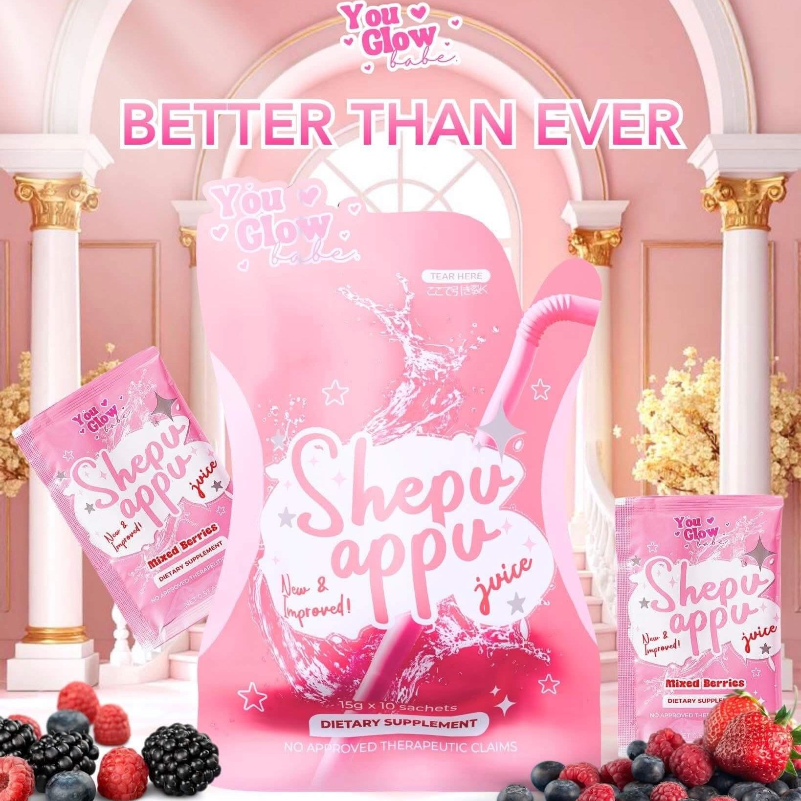 You Glow Babe Shepu Appu Juice drink mix mixed berries with L‑Carnitine for daily refreshing boost