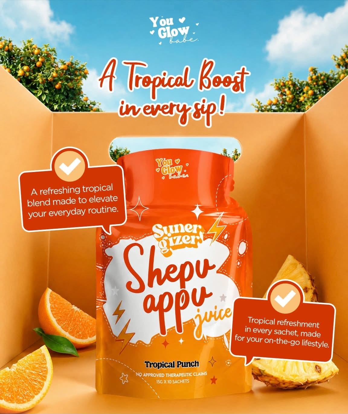 You Glow Babe Shepu Appu Juice convenient drink mix for an everyday routine