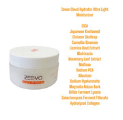 ZEEVO Cloud Hydrator Ultra Light Moisturizer with Probiotic 100g – Benefits include hydration, smoothness, and comfort.