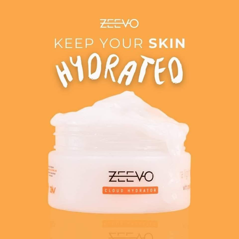 ZEEVO Cloud Hydrator Ultra Light Moisturizer with Probiotic 100g – Key ingredients including probiotics and hydrating actives.