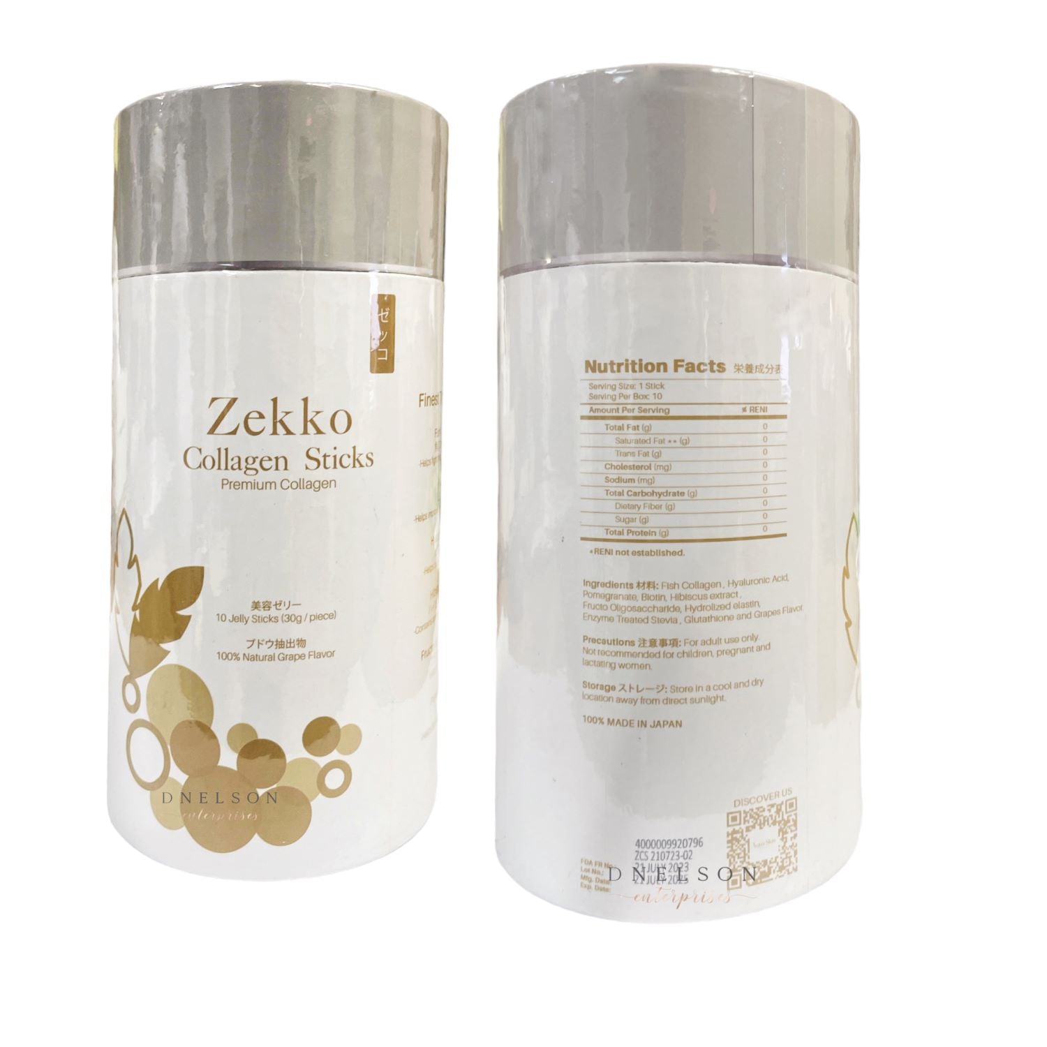 Aqua Skin Glutathione Gold Capsules & Zekko Premium Collagen Jelly Sticks Bundle