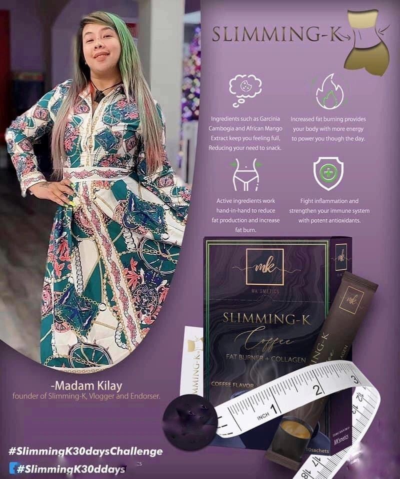 Slimming-K Coffee by Madam Kilay - Fat Burner + Collagen, 10 Sachets4 Boxes MK Slimming-K Coffee Fat Burner + Collagen, 10 Sachets Each