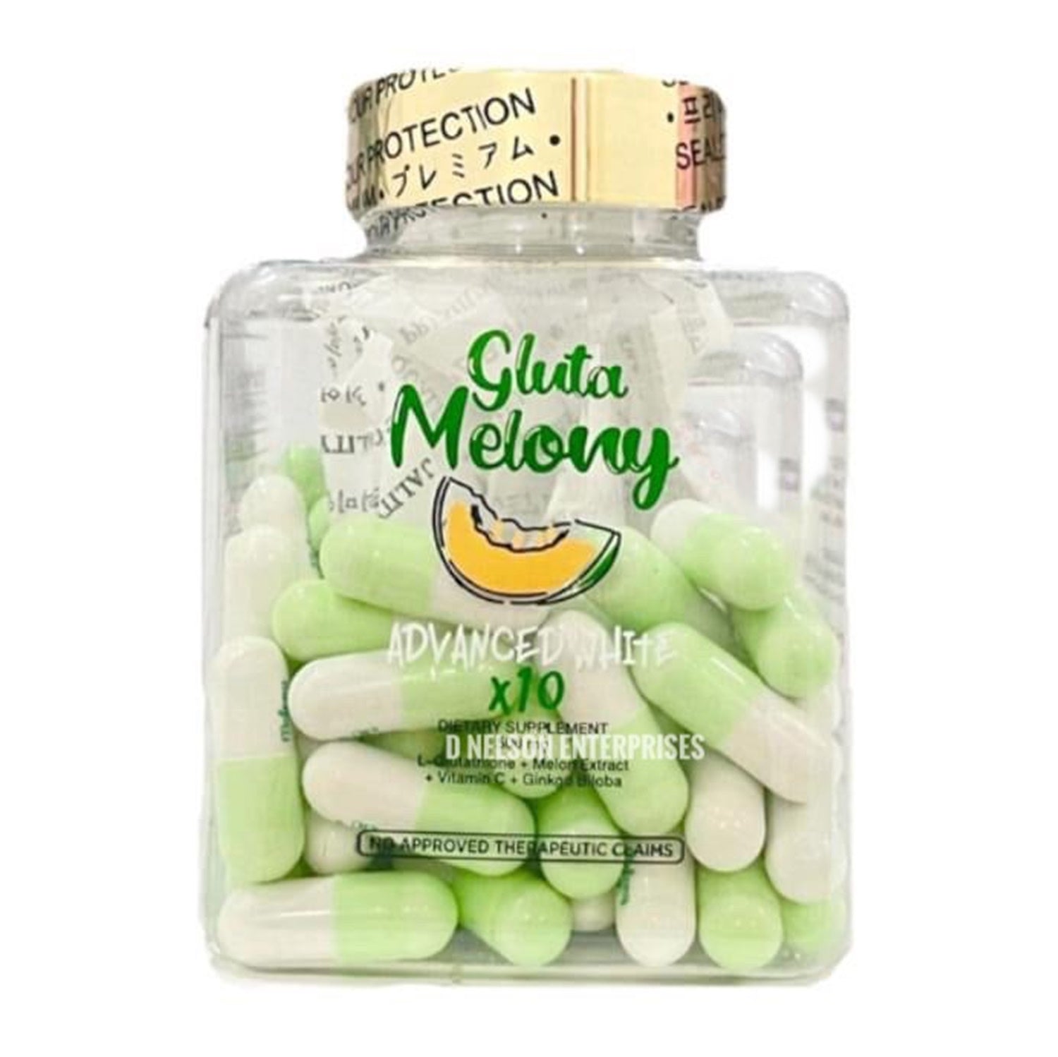 Aishi Premium Gluta Melony 10 in 1 Whitening & Antiaging Capsules 