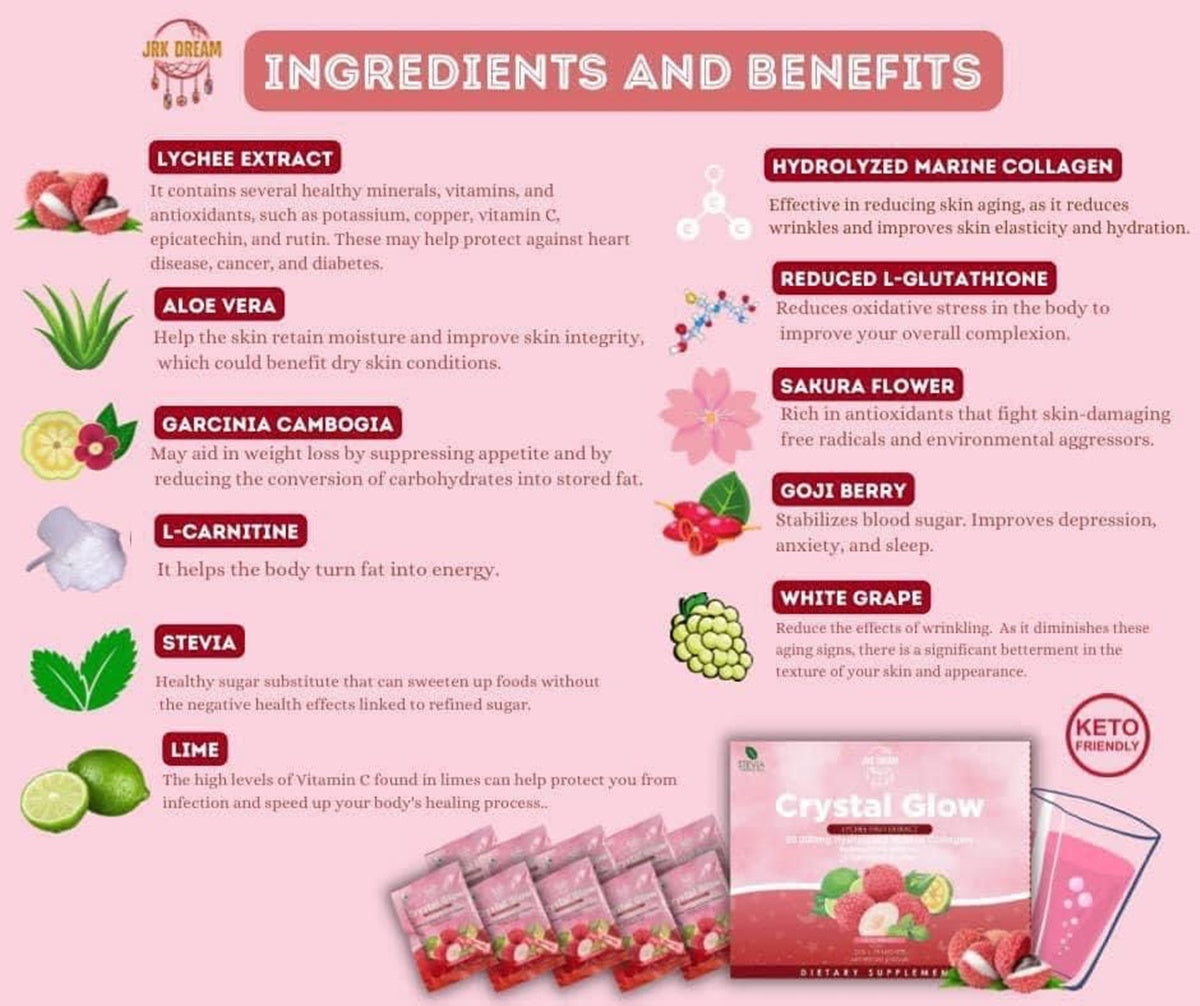 crystal glow glutathione Crystal Glow Lychee Hydrolyzed Marine Collagen Mix, 10 Sachets crystal glow glutathione Crystal Glow Lychee Hydrolyzed Marine Collagen Mix, 10 Sachets