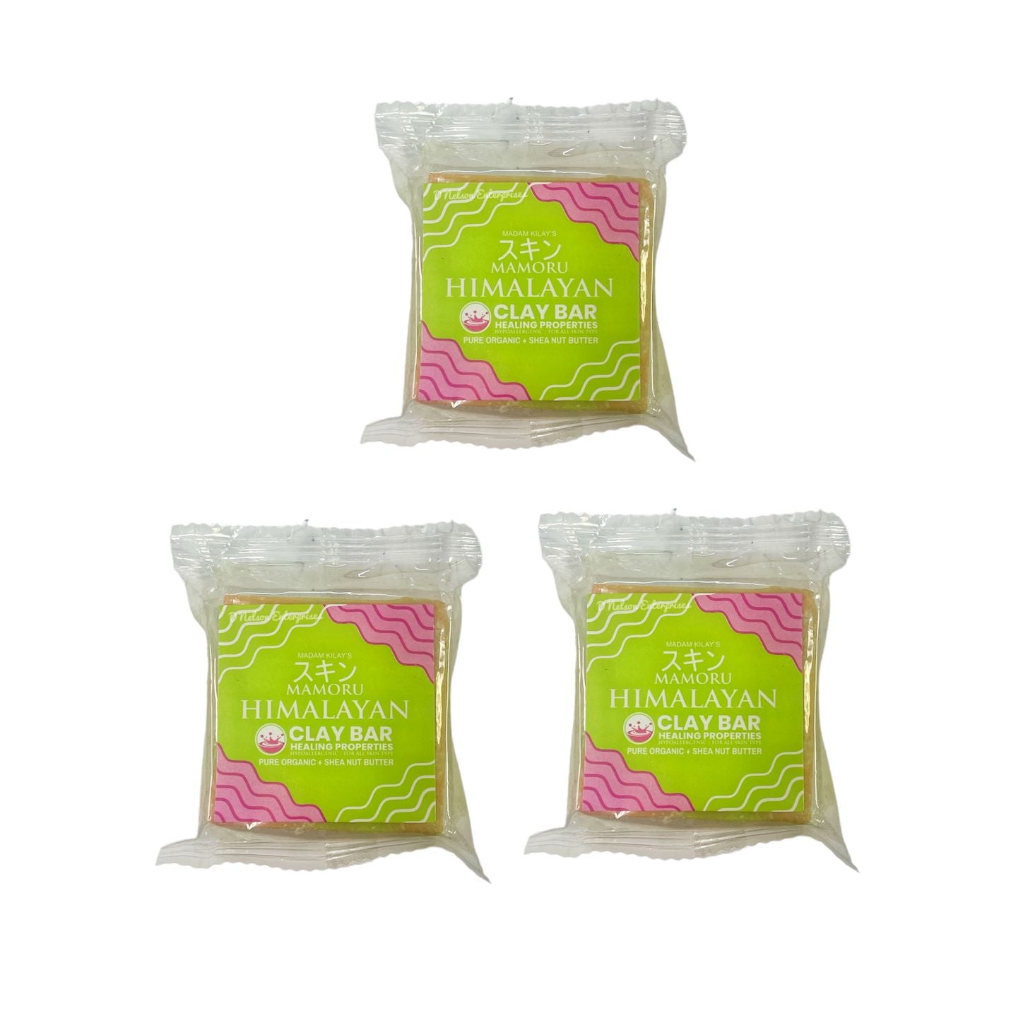 MK'SMETICS Mamoru Himalayan Clay Bar Soap with healing properties, Pure Organic and Shea Butter.