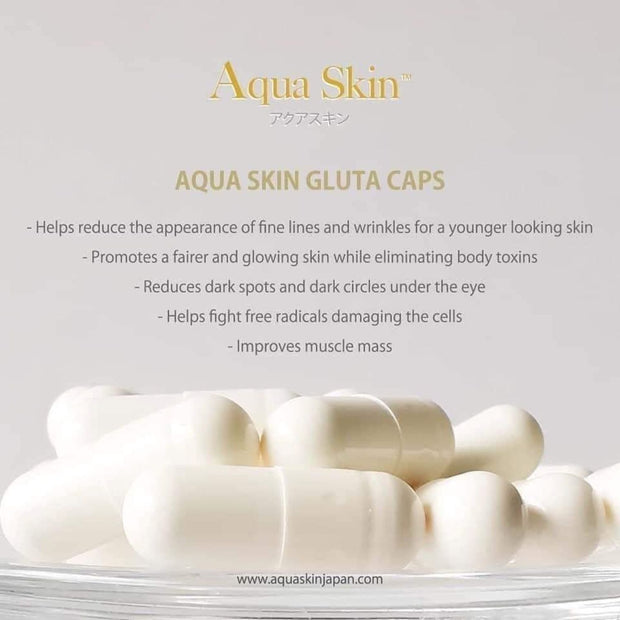 aqua skin gluta caps reduces fine lines and wrinkles