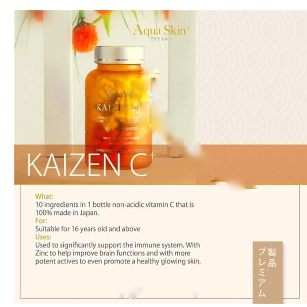Aqua Skin kaizen C 30 Capsules Non Acidic Vitamin C Made in Japan