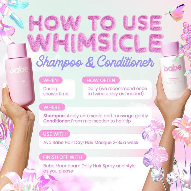 Babe formula whimsicle shampoo and conditioner How to use