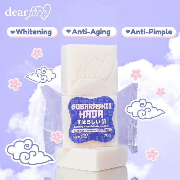 Dear Face Subarashii Hada bleaching soap skin whitening anti-aging anti-pimple