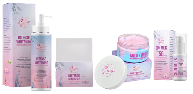 Sereese Beauty Face & Body Set Soap, Lotion, Sun Milk & Milky