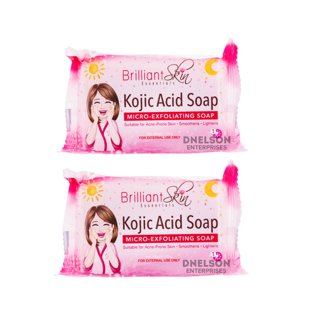 6 Bars Brilliant Skin Essentials Micro-Exfoliating Kojic Soap, 135g each