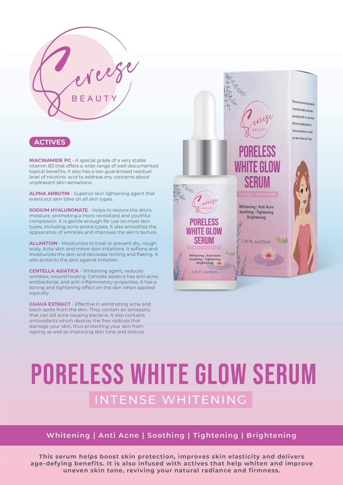 Products Sereese Beauty Poreless White Glow Serum 30ml