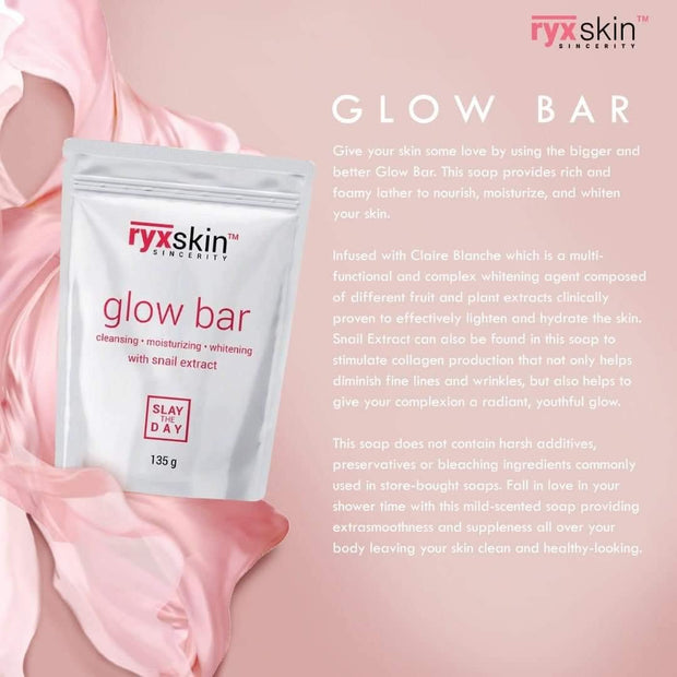 Ryxskin Glow Bar Infused with Snail Extract Soap 135g