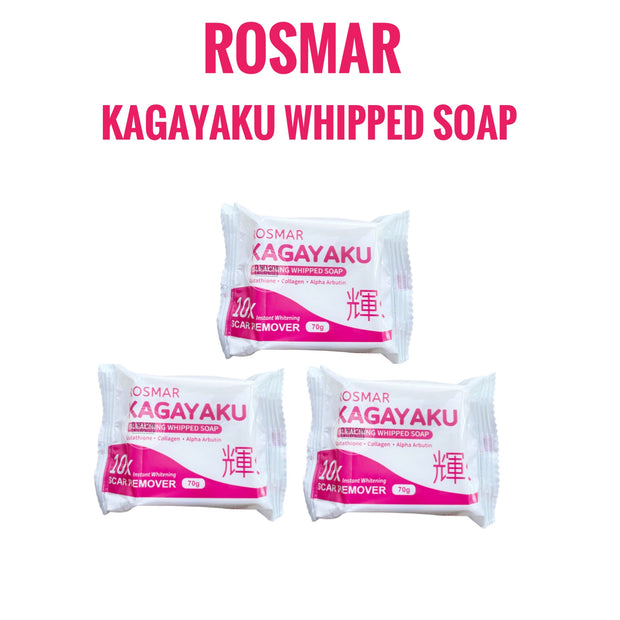 3 Bars ROSMAR Kagayaku Whipped Soap Scar Remover, 70g Each
