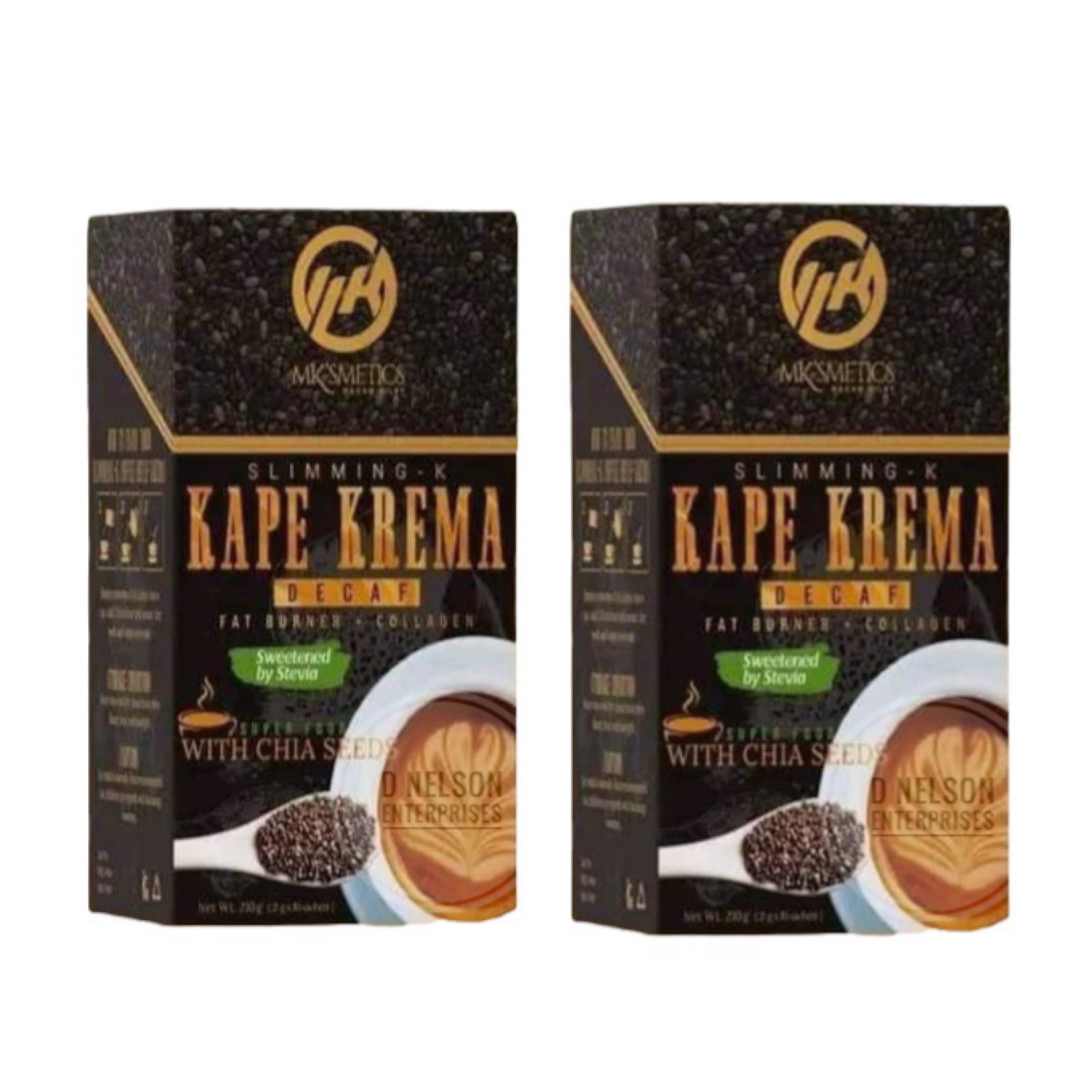 2 Boxes MK’SMETICS Slimming-K KAPE KREMA Decaf Coffee by Madam Kilay