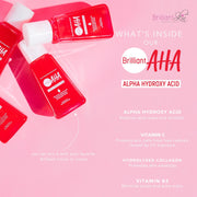 4 Bottles Brilliant Skin Essentials AHA Facial Serum 30ml Each