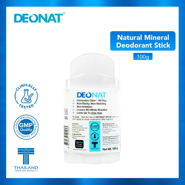 Deonat Natural Mineral Deodorant Stick Tawas 100g