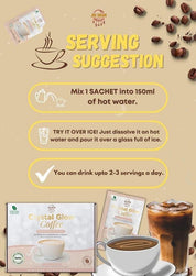 Crystal Glow Coffee CARAMEL MACCHIATO 10 Sachets - EXPIRES JULY 2024