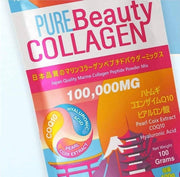 Pure Beauty Collagen daily collagen powder featuring marine collagen and wellness-focused ingredients.