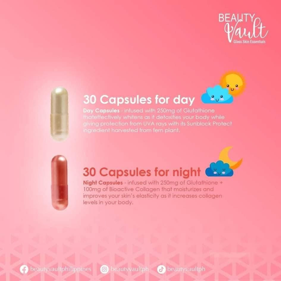 Beauty Vault LUMI 24H Glutathione Capsules, 60 Capsules