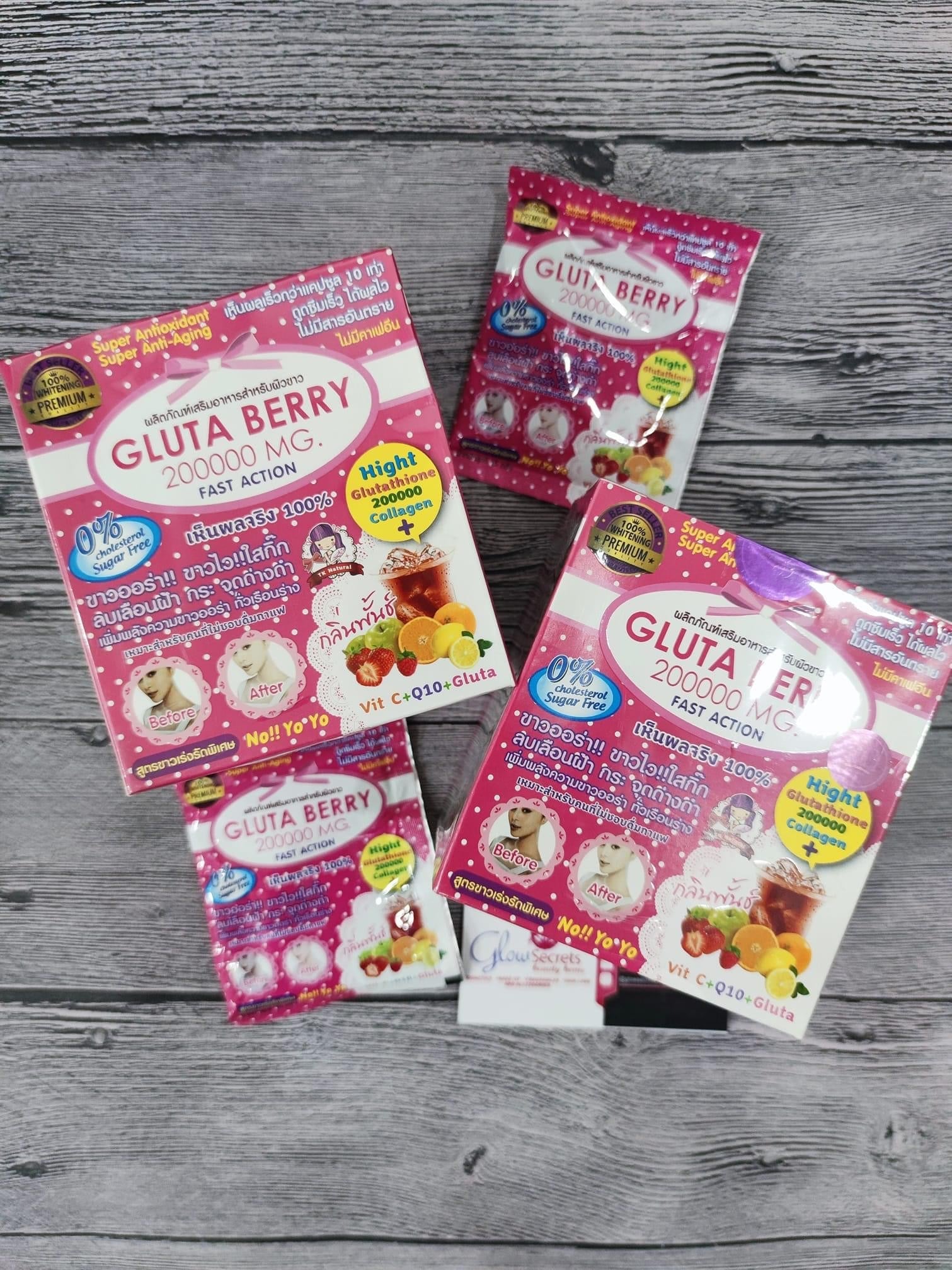 50 Sachets Gluta Berry 200000 mg Collagen Drink - NO BOX