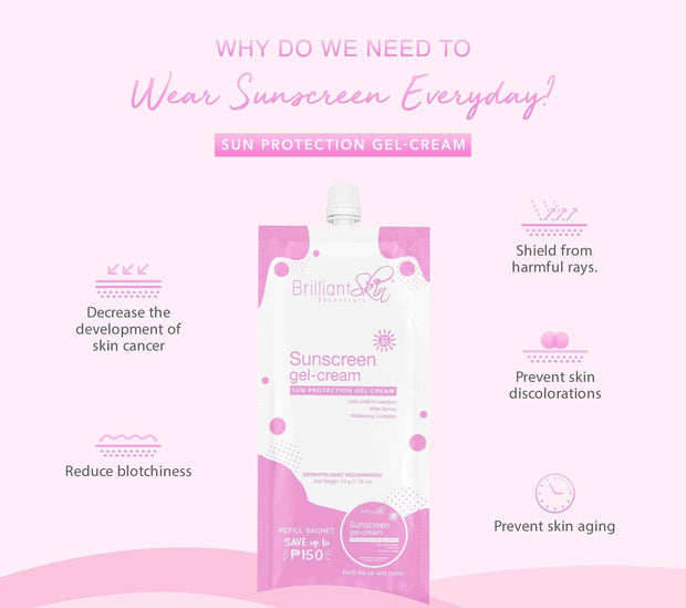 Brilliant Skin Essentials Pinkish Glow Sunscreen-Gel Cream SPF 30 (50G)