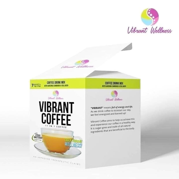 Vibrant Coffee - Herbal Slimming Coffee with Collagen, 7 Sachets