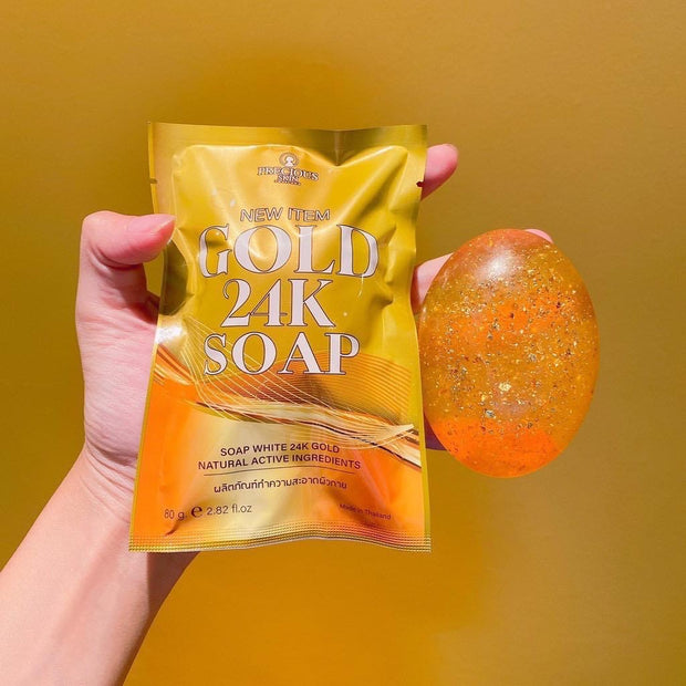 Precious Skin Thailand GOLD 24K Soap, 80g- Removes Dark & Age Spots