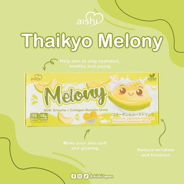 Aishi Thaikyo MELONY Collagen Booster Drink, 15 Sachets