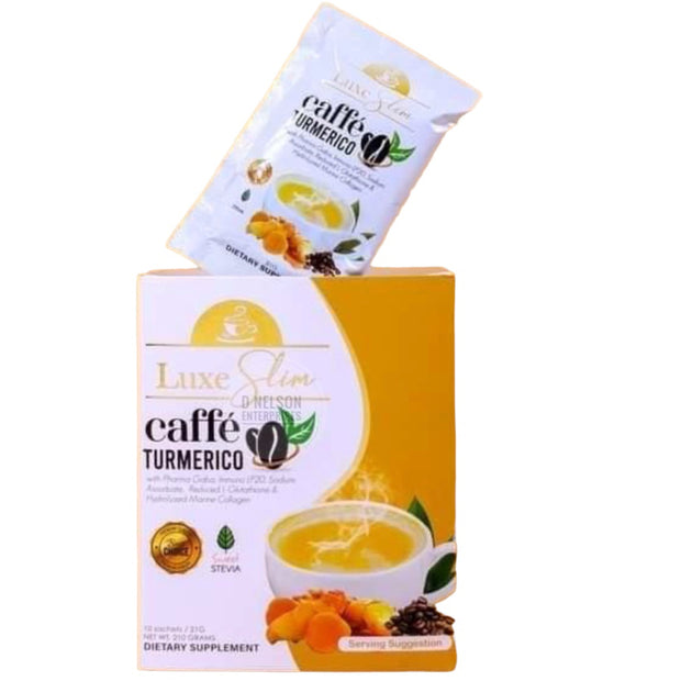 Luxe Slim Caffe TURMERICO With Collagen & L-Glutathione, 10 Sachets