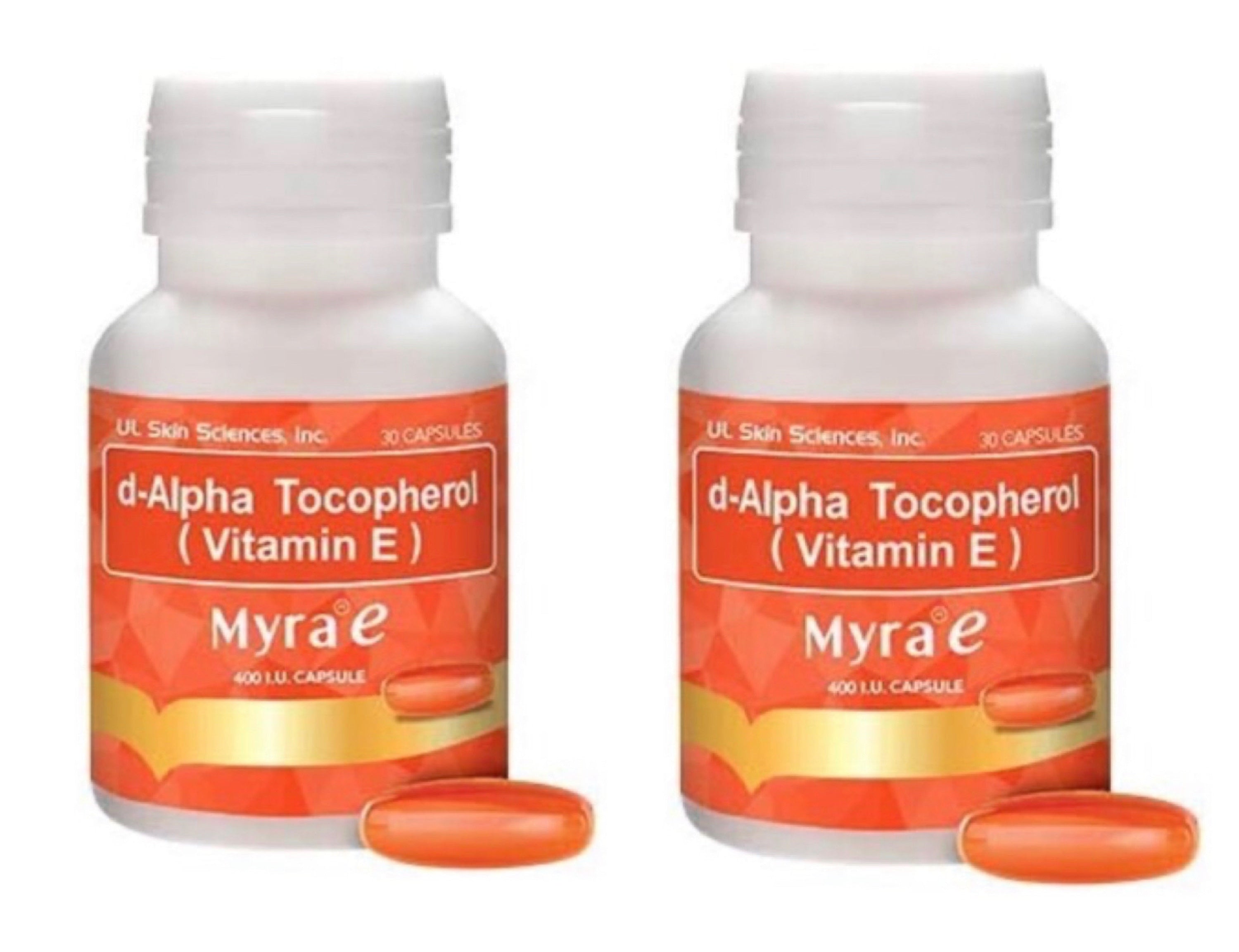 2 BottlesMyra E 400IU Vitamin E Capsules, 30 Capsules