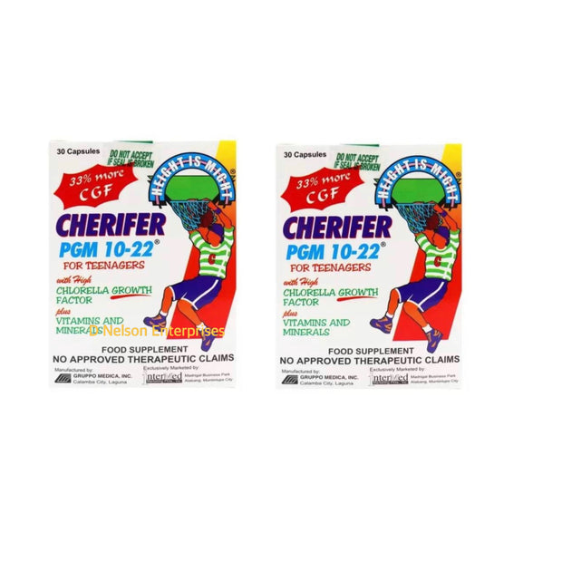 2 Boxes CHERIFER Capsule Double Chlorella Growth Factor & Taurine PGM 10-22 EXPIRES APRIL 2023