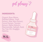 MQ M.Q. Cosmetics Face & Body Soap & 30ml Get Glassy Serum