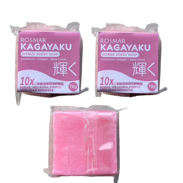 3 Bars ROSMAR Kagayaku CITRUS SCENT Soap Scar Remover, 70g Each
