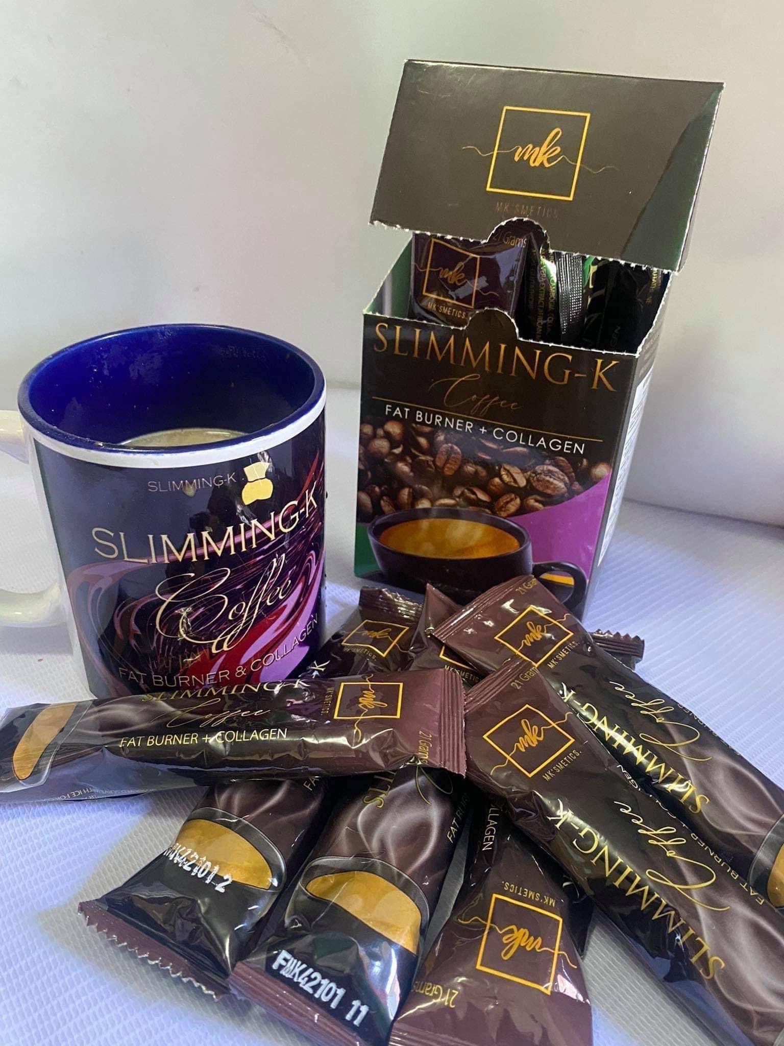 4 Boxes MK Slimming-K Coffee Fat Burner + Collagen, 10 Sachets Each