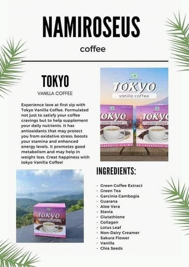 Namiroseus TOKYO Vanilla Coffee, 21g x 10 Sachets