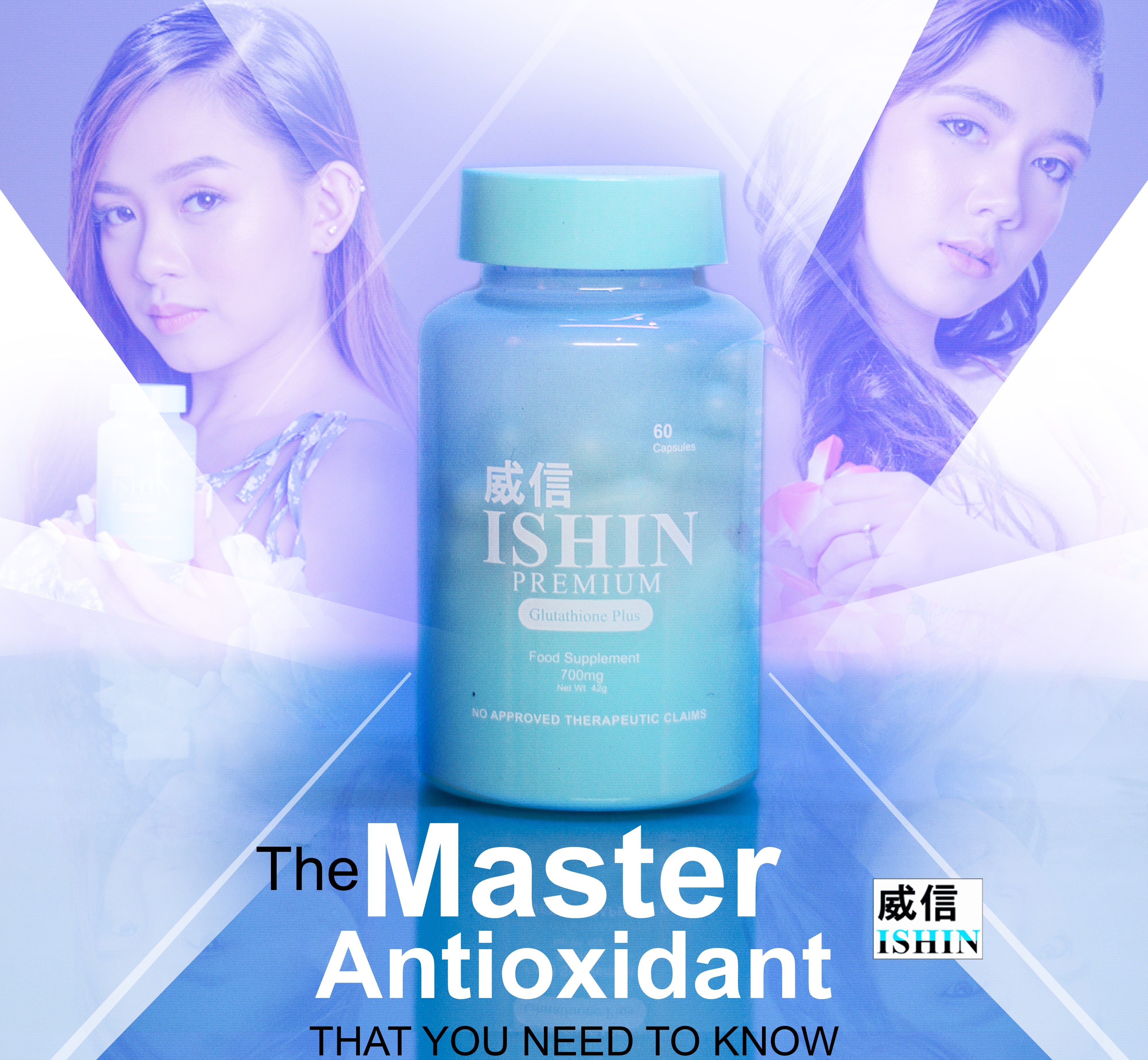 Ishin PREMIUM Glutathione Plus Food Supplement, 60 Capsules