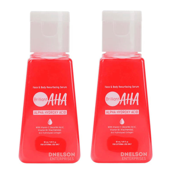 2 Bottles AHA Serum by Brilliant Skin Essentials