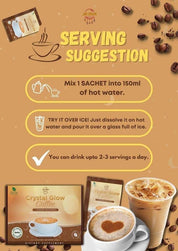 Crystal Glow Coffee CARAMEL MACCHIATO 10 Sachets - EXPIRES JULY 2024