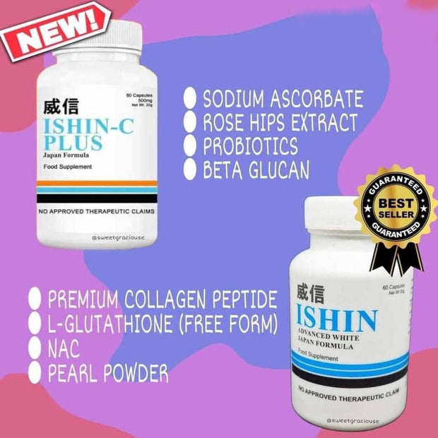 Ishin Advanced White Glutathione & Ishin-C Plus Capsules