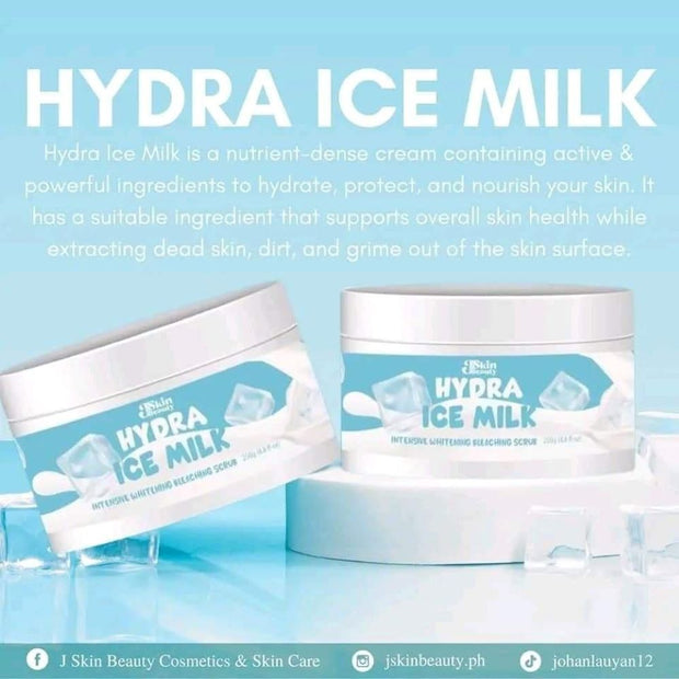 jskin hydra ice milk intensive whitening bleaching cream 300g
