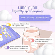 2 Packs Luna Aura Dream of Me Cherry Blossom Yogurt Drink Collagen & Glutathione, 150g