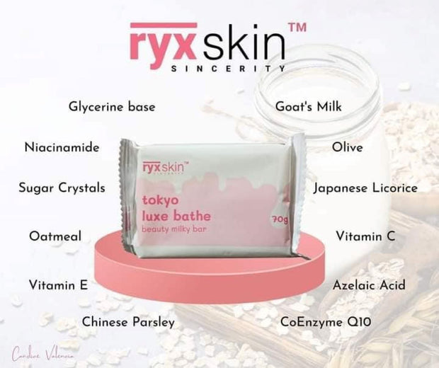 Ryx Skin Tokyo Luxe Bath Milky Bar Whitening Soap