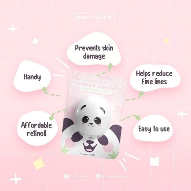 he Daily Glow Essentials Panda's Fantasy Brightening Eye Balm How to use
